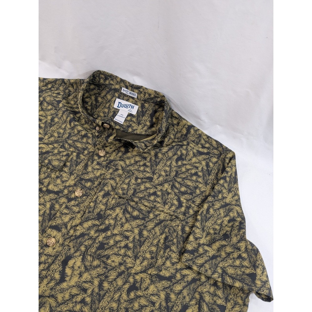 Duluth Trading Co. Shirt Men's 3XL Untucked‎ Relaxed Fit Short Sleeve Shirt